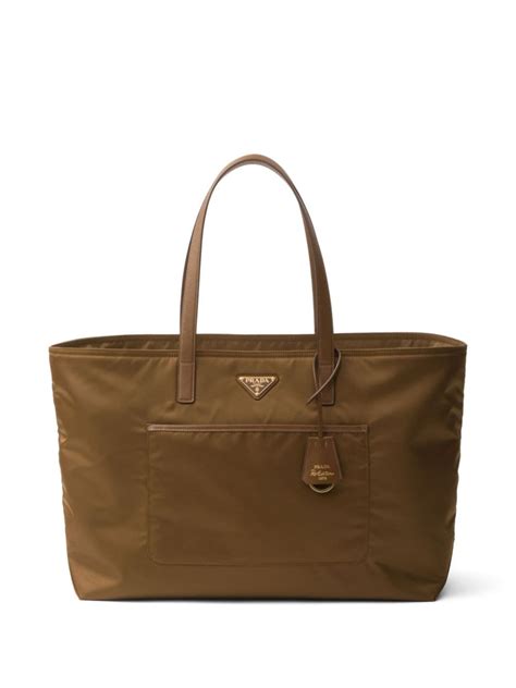 prada re-edition 1978 large re-nylon and saffiano leather tote bag|prada re nylon purse.